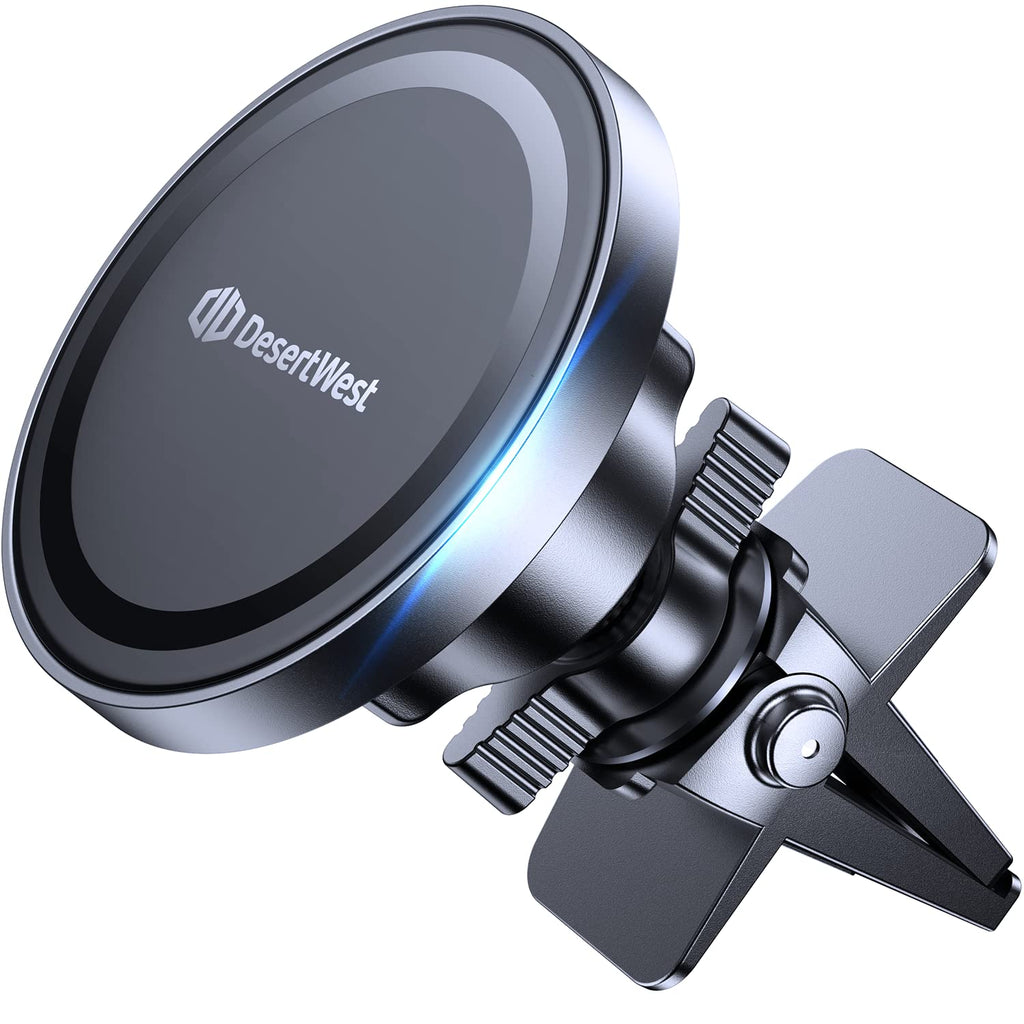  [AUSTRALIA] - DesertWest Magnetic Phone Mount for Car [Newest Upgraded Super Strong Magnet] Hands Free Magnetic Cell Phone Holder Car Mount for Vent, Compatible with Magsafe Car Mount, iPhone 14 13 12 Pro/Plus/Max