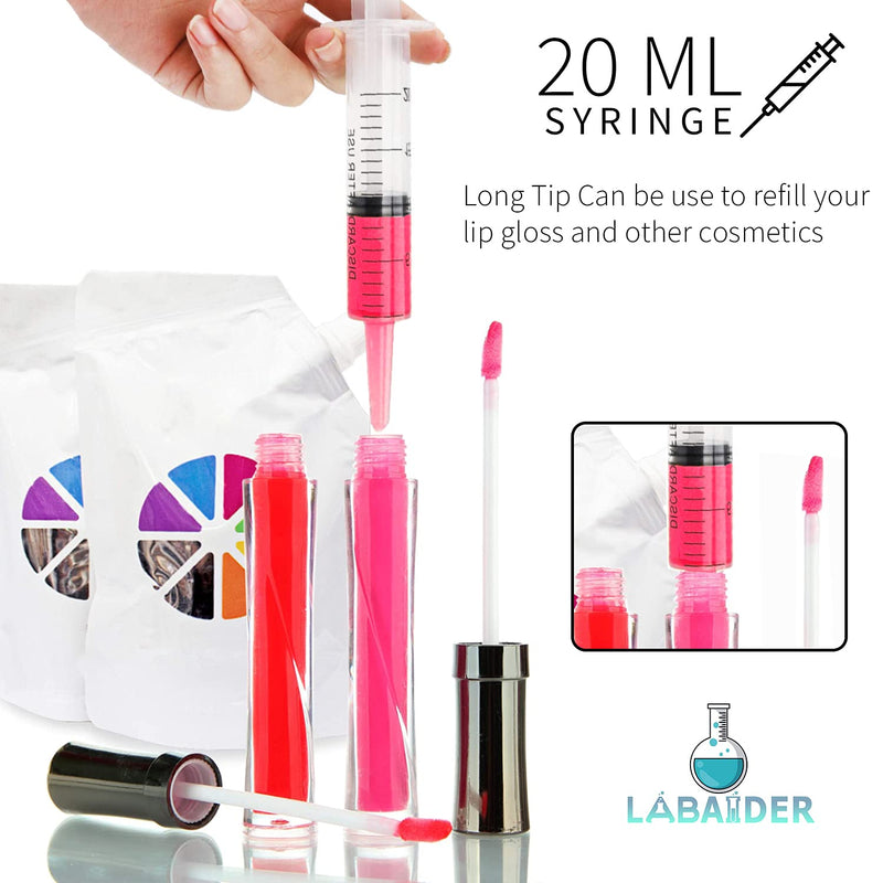  [AUSTRALIA] - 24 Pack 20ml/cc Plastic Syringes Large Syringe for Liquid, with Tip Cap & Individually Wrapped, for Oral, Scientific Labs, Measuring, Watering, refilling, Pets, Medical Student, Food, Oil or Glue Applicator