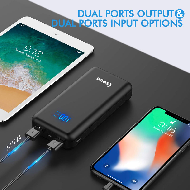  [AUSTRALIA] - Ceeya Portable Charger 26800mAh Power Bank,Battery Phone Charger with 2 outlets & LED Display,Cell Phone External 5V Battery Pack Compatible with iPhone,Smartphones and More.(USB-C for Input ONLY)