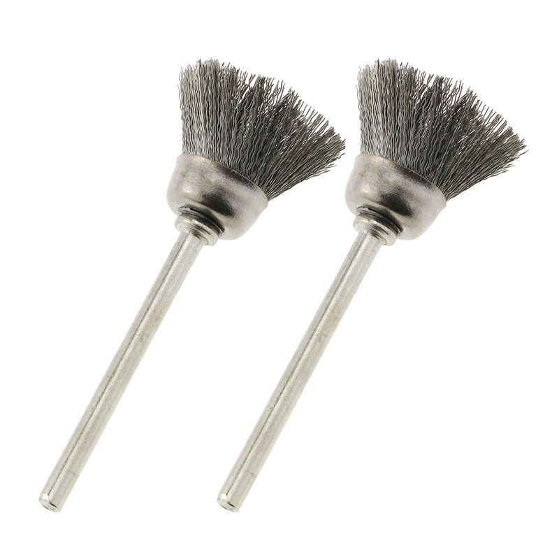  [AUSTRALIA] - E-outstanding 15pcs 15mm Cup Shape Wire Brushes Stainless Steel Wire Brush 1/8" Shank Drill Rotary Grinding Tools