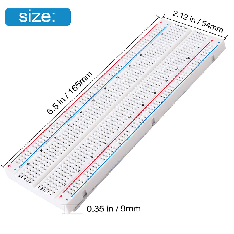  [AUSTRALIA] - DEYUE 3 Set of Solderless Prototype Breadboard 830 tie Points Breadboard 3PCS 830