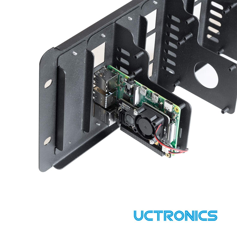  [AUSTRALIA] - UCTRONICS for Raspberry Pi 4 PoE HAT with Cooling Fan, Mini Power Over Ethernet Expansion Board for Raspberry Pi 4 B, 3 B+ and Rackmount