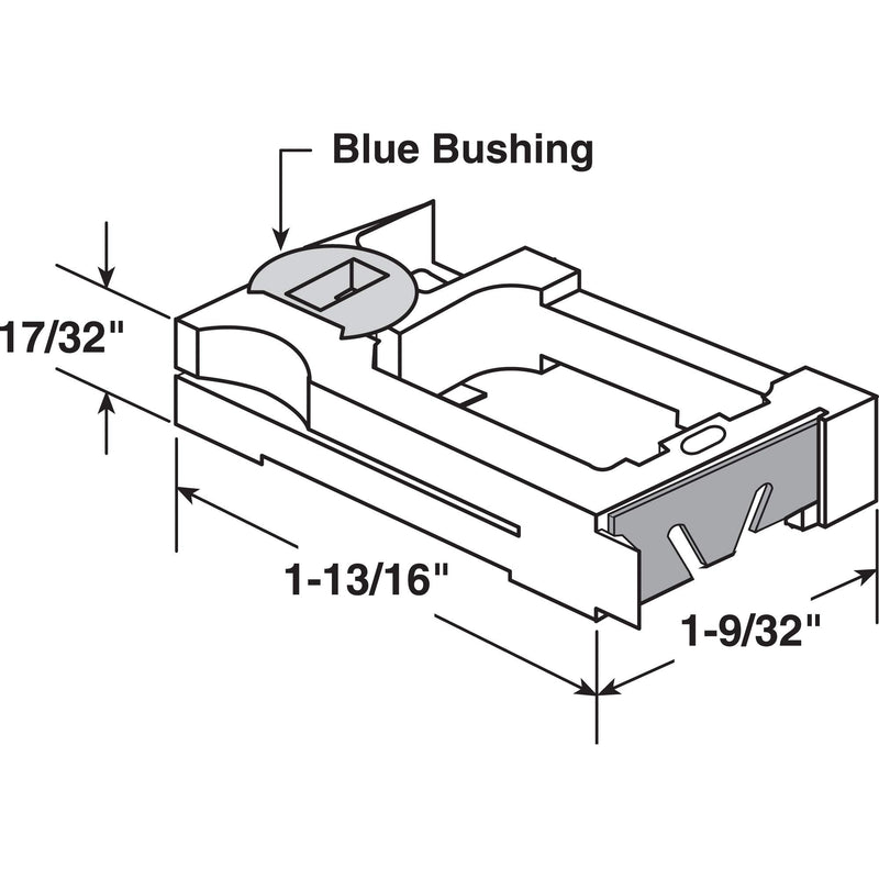  [AUSTRALIA] - Prime-Line Products H 3785 Tilt Window Spiral Balance Pivot Lock Shoe, 5/8-Inch, 2-Pack , White