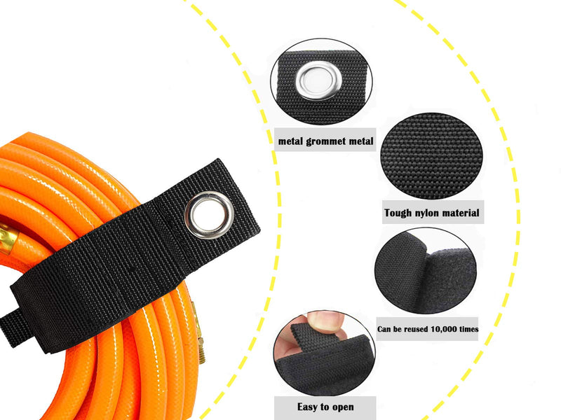  [AUSTRALIA] - Extension Cord Strap,Extension Cord Holder, Cable Organizer Straps for Cords Hoses, Heavy Duty Cord Wrap Keeper with Grommet for Hanging, Suitable for Cords, Hoses, Rope, Boat and Garage