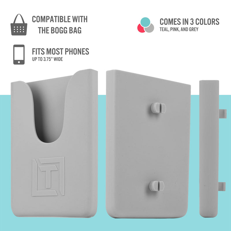  [AUSTRALIA] - Tributary Brands - Phone Holder Compatible with Bogg Bag - Universal and Made of Silicone Grey