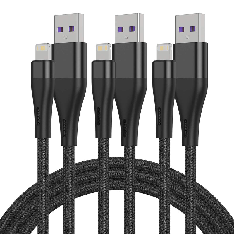  [AUSTRALIA] - Ailawuu Short Lightning Cable 3Pack,1Ft MFi Certified-iPhone Charger Cables,Fast Charging Station USB Cord 1Foot,Compatible with iPhone11 Pro Max/X/XS/XR/XS Max/8/7/6/5S/SE/Plus iPad(Black) Black