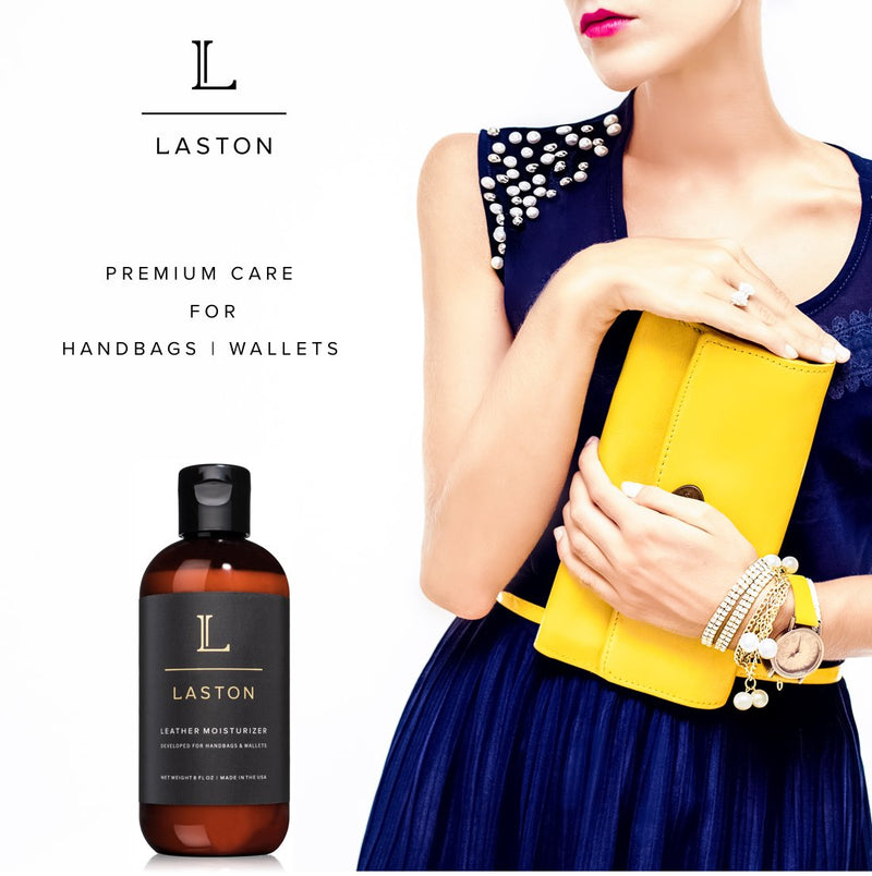  [AUSTRALIA] - Laston Leather Conditioner & Moisturizer 8 Oz | Cleans and Protects Handbags, Purses, and Wallets | Non-Darkening Formula for Luxury Leathers