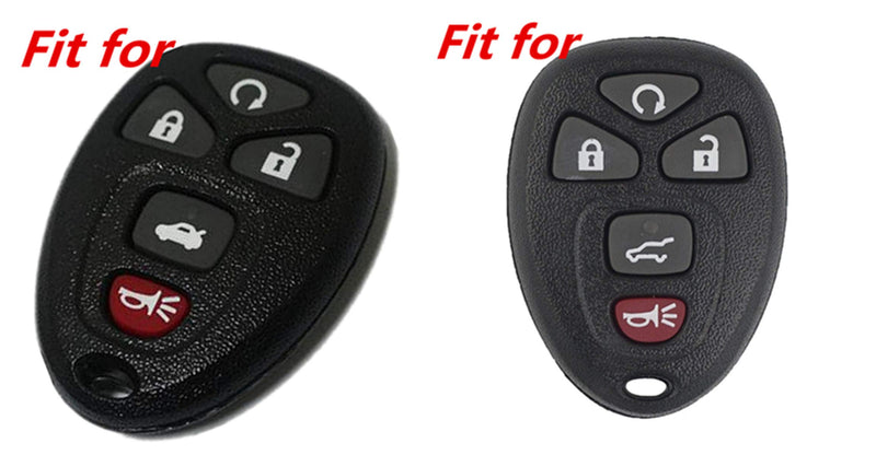  [AUSTRALIA] - KAWIHEN SiliconeProtector CoverFit for Buick Cadillac Chevrolet Chevy CMC Pontiac Saturn 5 Buttons key fob KOBGT04A 22733524 10305091 10305092 OUC60270 OUC60221 15913415 15857839