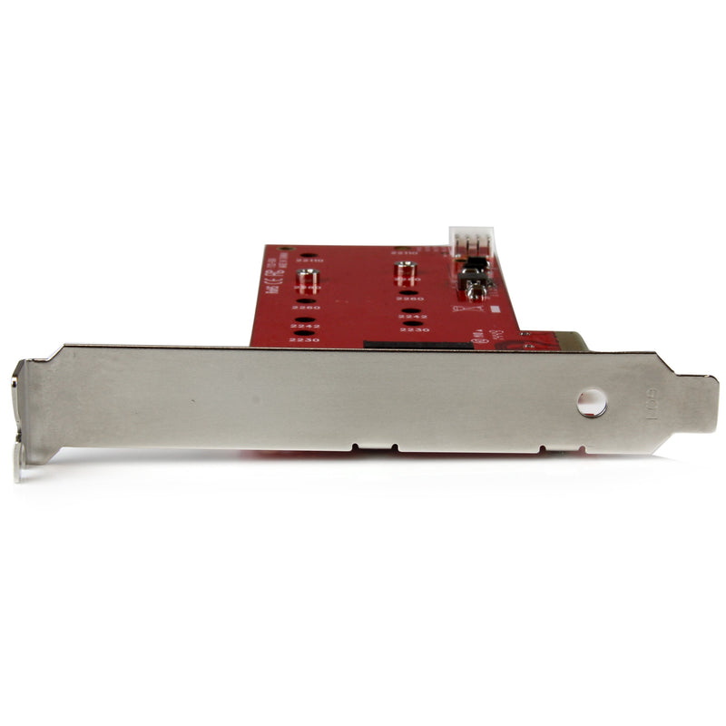 [AUSTRALIA] - StarTech.com 2x M.2 SATA SSD Controller Card - PCIe - PCI Express M.2 SATA III Controller - NGFF Card Adapter (PEX2M2), Red 2x SATA M.2