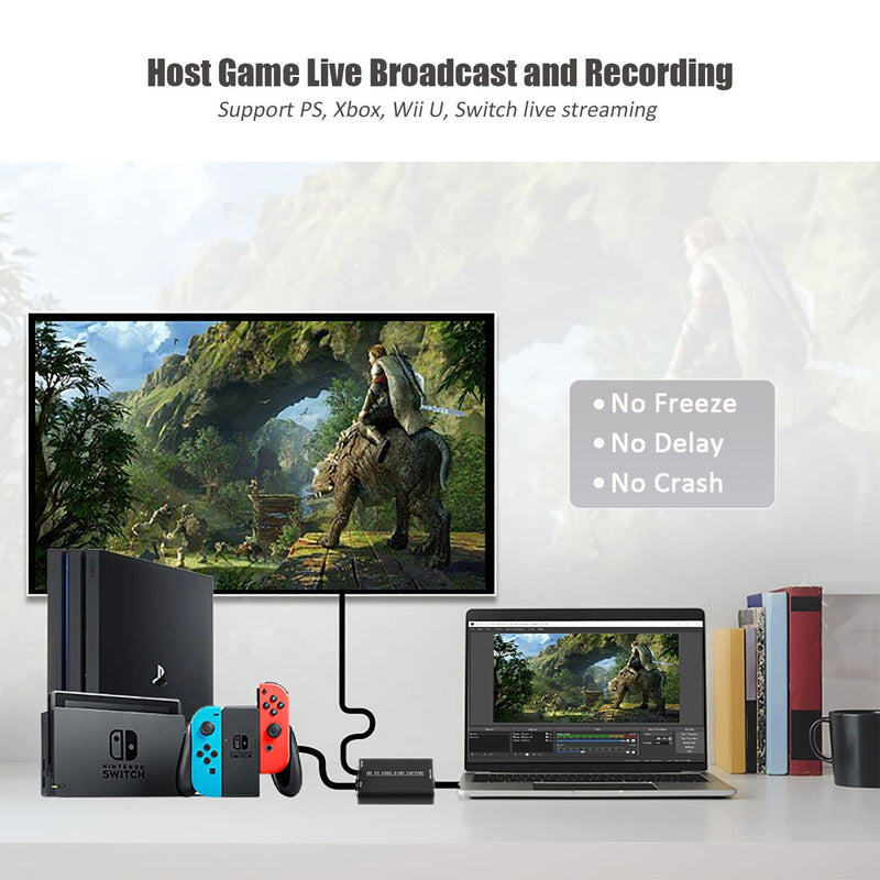  [AUSTRALIA] - Video Capture Card USB 3.0 to HDMI, Full HD 1080P Video Conference Game Live Medical Capture Box Suit for PS3/4 Switch Xbox Streaming and Recording.