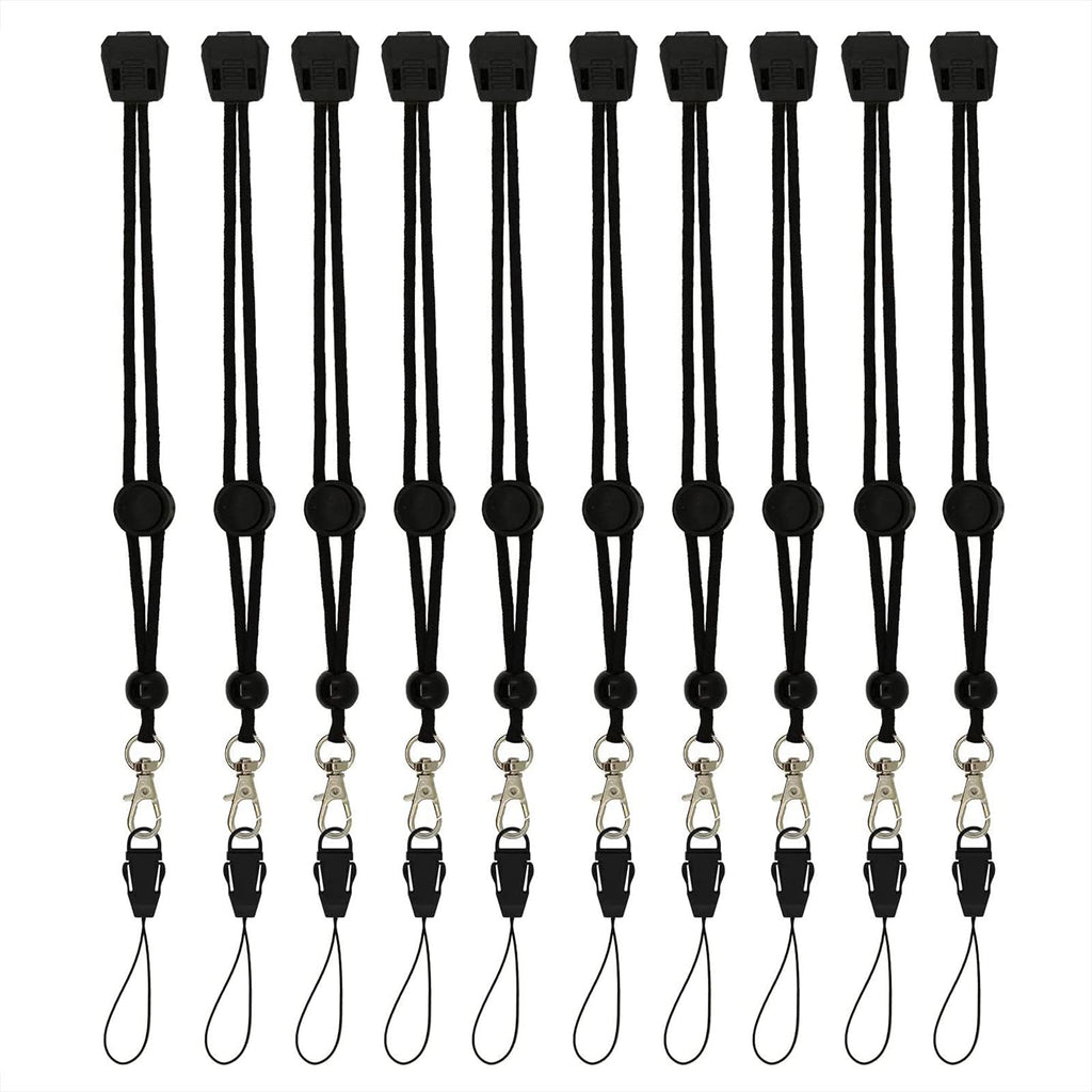  [AUSTRALIA] - 10pcs hand straps for Flashlight Cellphone USB Drive camera wrist strap, Adjustable Hanging Lanyard with Quick Release Buckle Parachute Cord Outdoor for Camera Keys Knife（black) Security Wrist Strap