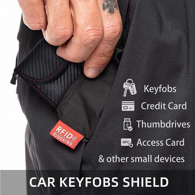  [AUSTRALIA] - ONEVER Faraday Bags for Key Fob - Faraday Cage Key Fob Protector Car RFID Signal Blocking Key Fob Case Pouch Wallet Signal Jammer Anti-Theft Pouch Anti-Hacking Case Blocker NFC RFID GPS Blocker