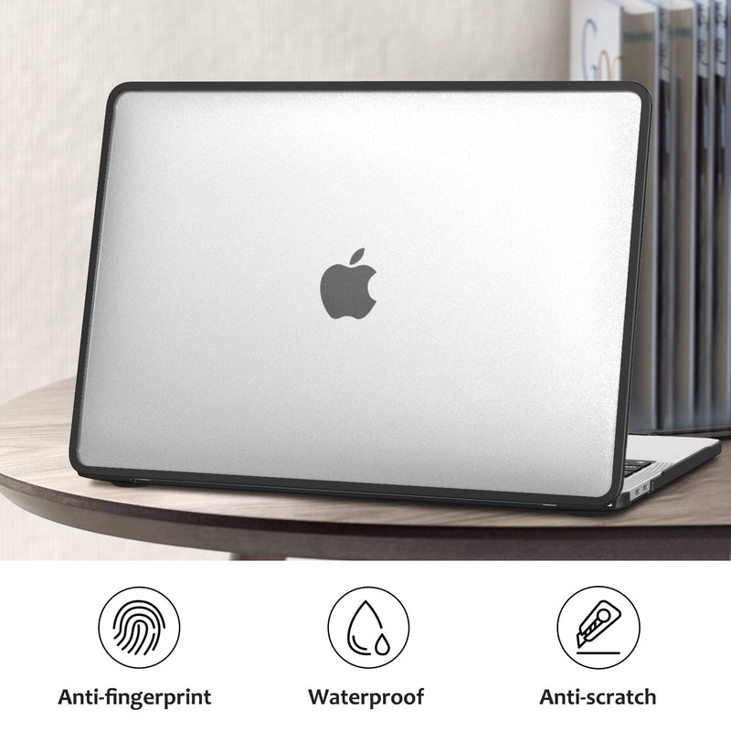  [AUSTRALIA] - Fintie Protective Case for MacBook Pro 13 Inch A2338(M2 M1) A2251 A2289 A2159 A1989 A1706 A1708 (2016-2022 Release) - Matte Coated Hard Shell Cover with Soft TPU Frame Bumper, Frost Clear