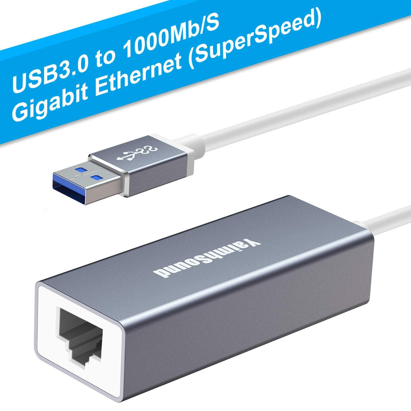  [AUSTRALIA] - USB to Ethernet Adapter, T-Sound Ethernet to USB Adapter USB 3.0 10/100/1000M USB LAN Network Adapter for MacBook, Chromebook, Matebook, Surface Pro, Xiaomi MI Box, Smart TV Box