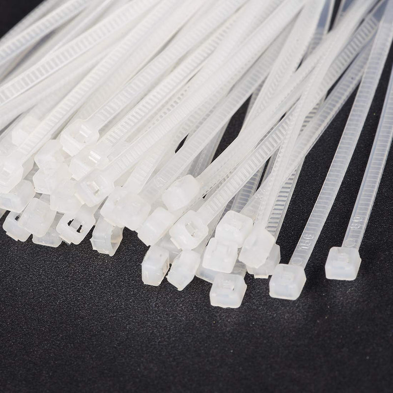  [AUSTRALIA] - uxcell 200pcs Cable Zip Ties 6 Inch x 0.08 Inch Self-Locking Nylon Tie Wraps White