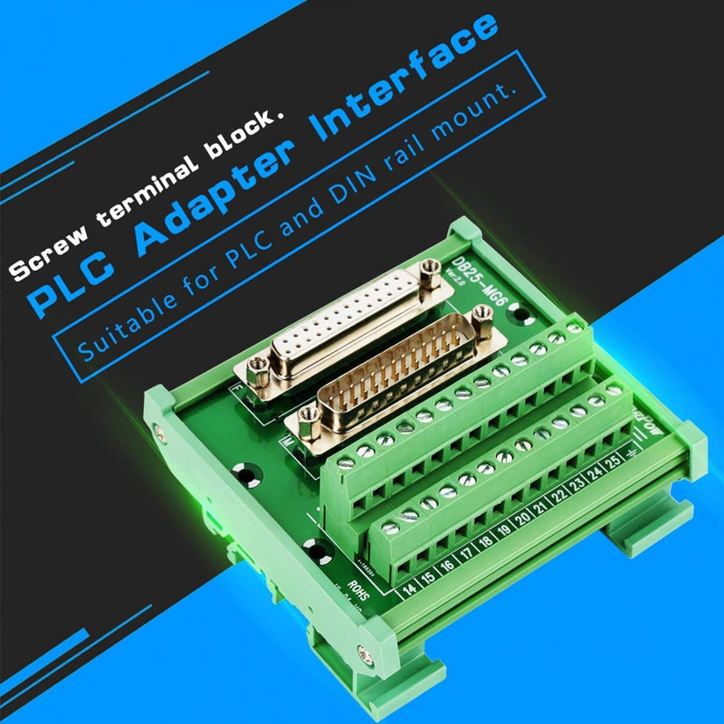  [AUSTRALIA] - Mumusuki High quality DB25-D-Sub DIN rail mounting interface module with male and female connectors