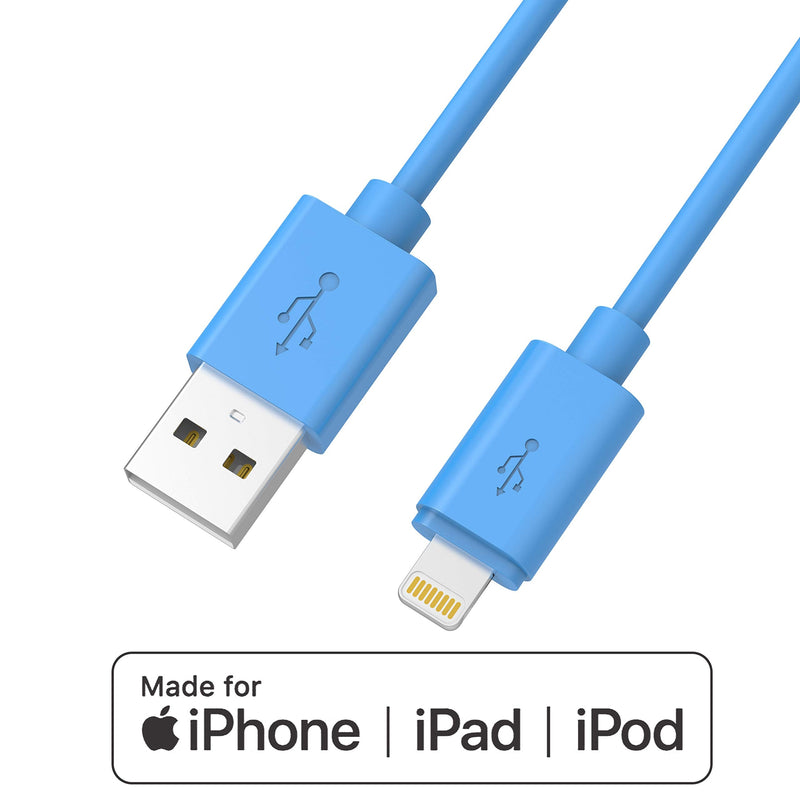  [AUSTRALIA] - iPhone Charger MFi-Certified Lightning Cable - Made for iPhone X / 8/8 Plus / 7/7 Plus / 6/6 Plus / 5S (6FT Blue)