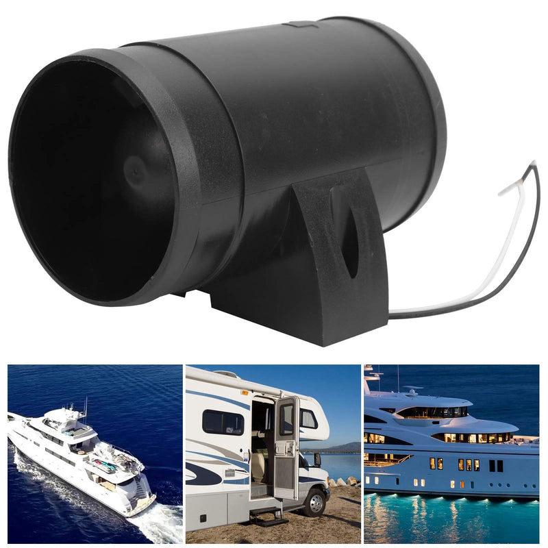  [AUSTRALIA] - Black Round Exhaust Inline Duct Fan, 12V 3in Cabin Ventilation Exhaust Fan for RV Boat Marine Yacht Bathroom Warehouse