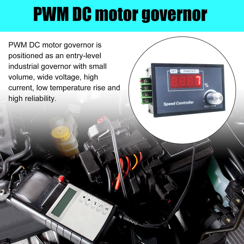  [AUSTRALIA] - DC motor speed controller, DC 6-60V 6V 12V 24V 36V 48V30A DC motor speed controller, speed adjustable stepless controller with start-stop switch regulator motor rotary knob