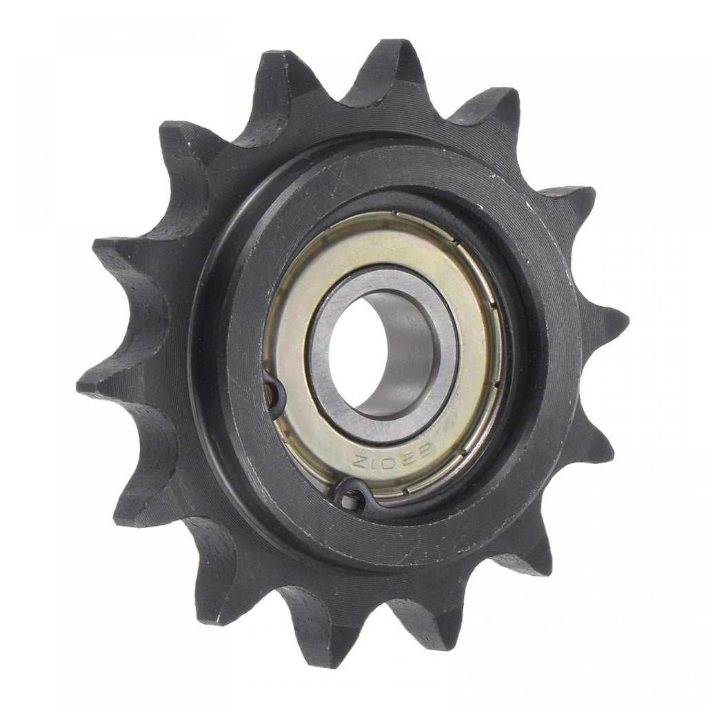  [AUSTRALIA] - uxcell #40 Chain Idler Sprocket, 12mm Bore 1/2" Pitch 14 Tooth Tensioner, Black Oxide Finish C45 Carbon Steel with Insert Single Bearing for ISO 08B Chains