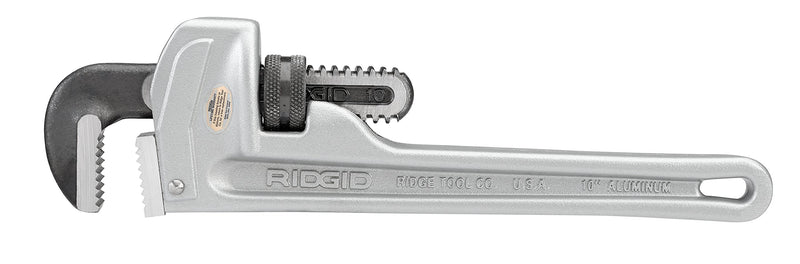  [AUSTRALIA] - RIDGID 31090 Model 810 Aluminum Straight Pipe Wrench, 10-inch Plumbing Wrench Small