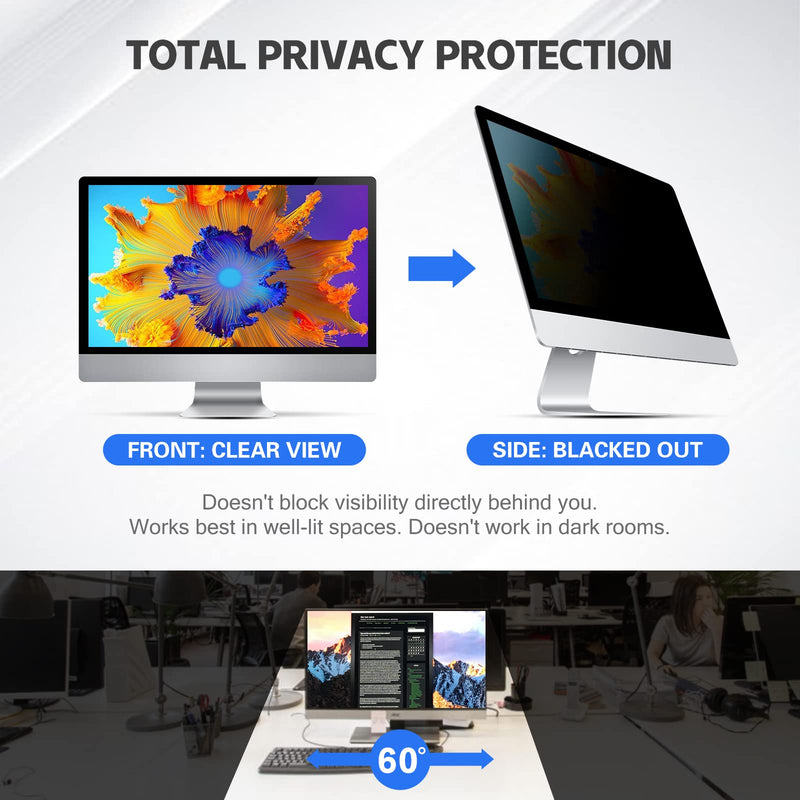  [AUSTRALIA] - 19" Computer Privacy Screen Filter for 16:10 Widescreen Monitors - Premium Anti-Glare Computer Screen Cover: Anti-Glare - Anti-Scratch - UV & Blue Light Screen Protection 19" Computer Privacy Screen Filter(16:10)