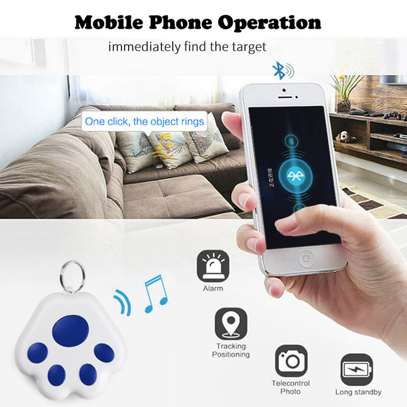  [AUSTRALIA] - 1 Pack New Mini Dog GPS Tracking Device,Portable Intelligent Anti-Lost Device for Luggages/ Kid/ Pet Bluetooth Alarms,No Monthly Fee App Locator-Blue Blue