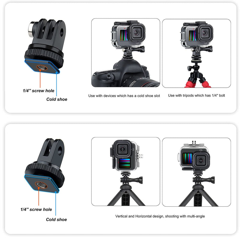  [AUSTRALIA] - SOONSUN Replacement Side Door Cover + Skeleton Protective Frame Housing Case for GoPro Hero 10 9 Black with 2 Cold Shoe Slot Mount, Charging Without Removing Housing Case, Ideal for Vlog Recording Side Door with Skeleton Housing Case for HERO 10 9 Black