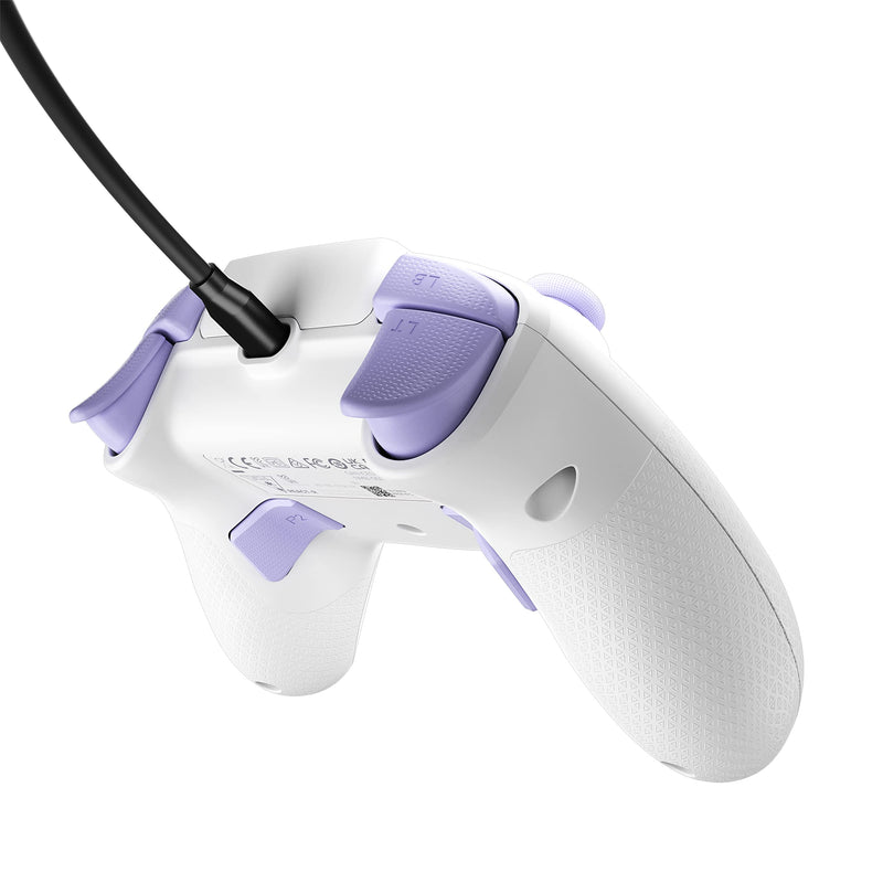  [AUSTRALIA] - Turtle Beach REACT-R Controller Wired Game Controller – Licensed for Xbox Series X & Xbox Series S, Xbox One & Windows – Audio Controls, Mappable Buttons, Textured Grips - White/Purple REACT-R Controller White/Purple