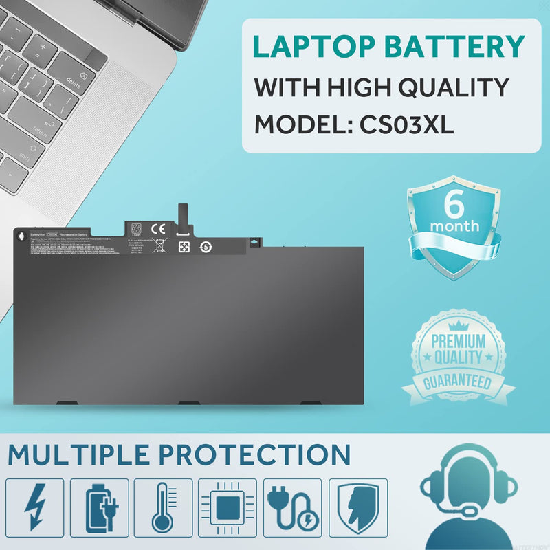  [AUSTRALIA] - CS03XL Battery for HP Elitebook 745 755 840 848 850 G3, ZBook 15u G3 Laptop, P/N: HSTNN-UB6S HSTNN-IB6Y 800231-141 800513-001 800231-1C1 CS03046XL