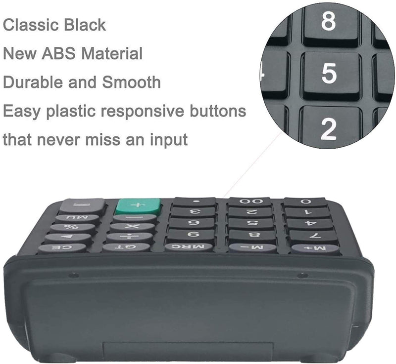 Calculators for Desk, BESTWYA 12-Digit Dual Power Handheld Desktop Calculator with Large LCD Display Big Sensitive Button (Black,Pack of 4) Black,Pack of 4 - LeoForward Australia