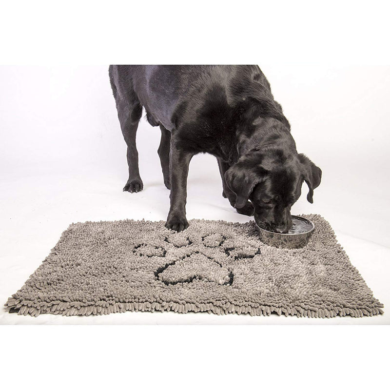  [AUSTRALIA] - The Original Dirty Dog Doormat, Ultra Absorbent Advanced Microfiber Soaks Up Water and Mud, Super Gripper Backing Prevents Slipping Small Brown