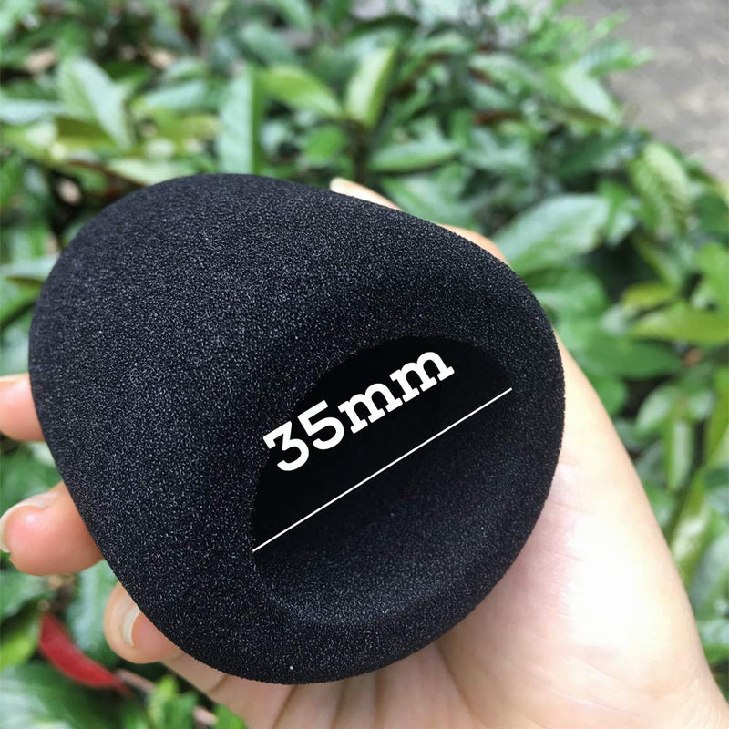 [AUSTRALIA] - BAISDY Foam Mic Cover Handheld Microphone Windscreen (Black) Black