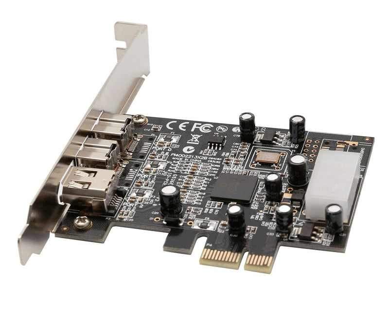  [AUSTRALIA] - Syba SY-PEX30016 3 Port IEEE 1394 Firewire 1394B & 1394A PCIe 1.1 x1 Card TI XIO2213B Chipset Requires Legacy Driver for Windows 8 10