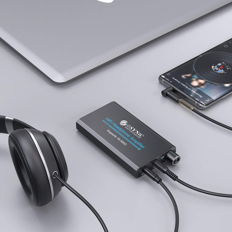 [AUSTRALIA] - eSynic Professional Headphone Amplifier Portable Headphone Volume Amplifier Rechargeble Headphone Amps Digital HiFi Amp With 3.5mm Jack & a Two-stage Gain Switch for MP3 MP4 Phones and Computers etc Style-A