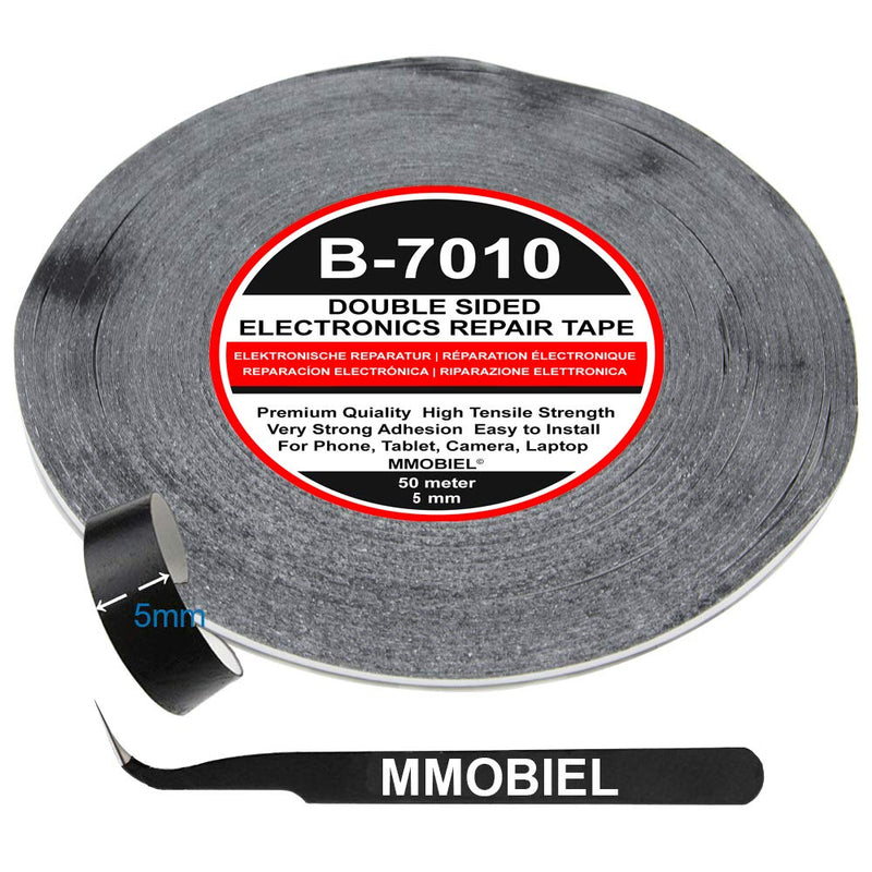 MMOBIEL 5 mm Double Sided Layer Strong Adhesive Tape 50 m Long Roll (Black) for Smartphone Tablet Repair Black - LeoForward Australia
