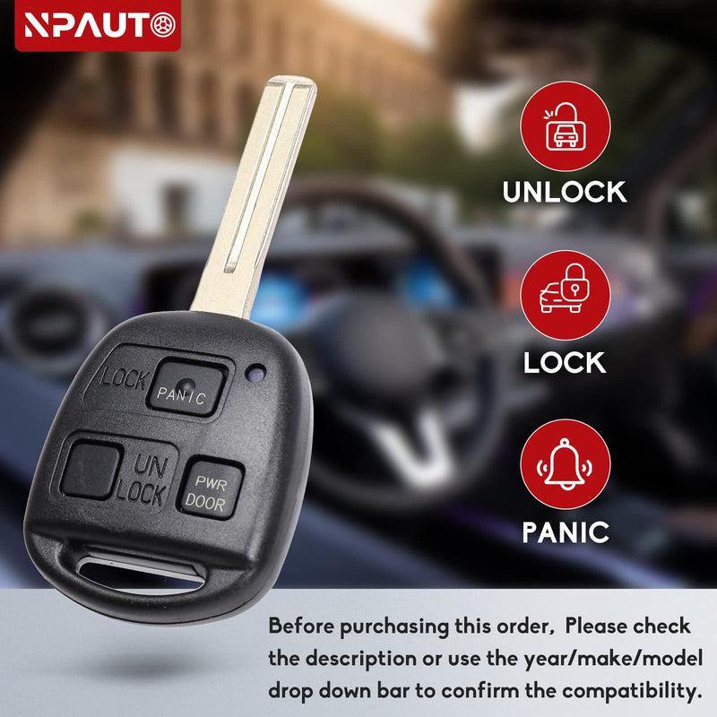  [AUSTRALIA] - NPAUTO Key Fob Replacement for Lexus RX330 2004 2005 2006 | RX350 2007-2009 | RX400h 2006-2008 | 2010 RX450h - Keyless Entry Remote Control Uncut Car Ignition Blade Key Fobs (HYQ12BBT, Pack of 2)