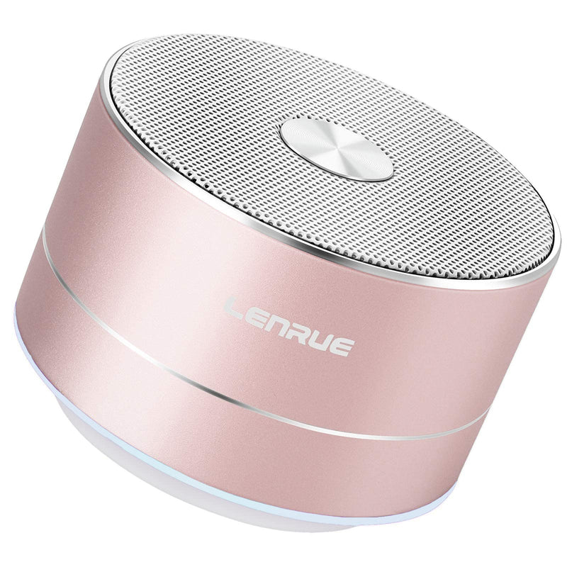  [AUSTRALIA] - LENRUE A2 Portable Wireless Bluetooth Speaker with Built-in-Mic,Handsfree Call,AUX Line,TF Card,HD Sound and Bass for iPhone Ipad Android Smartphone and More(Rose Gold) Rose Gold