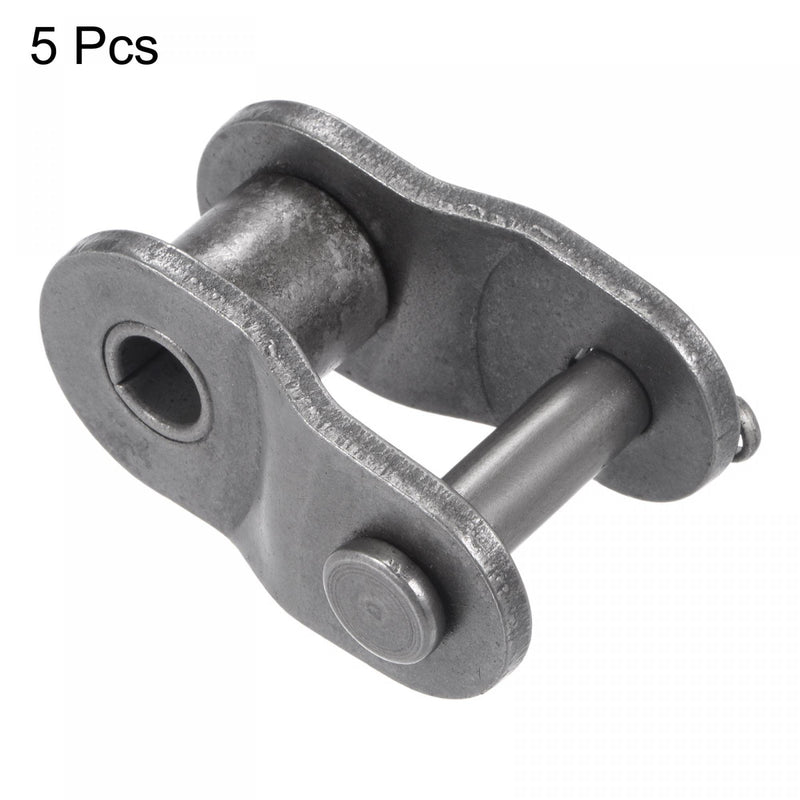  [AUSTRALIA] - uxcell 5Pcs #100 Chain Offset Half Link Roller, 1 1/4" Pitch Carbon Steel, Standard Chain End Connector Split Links for 20A Chain