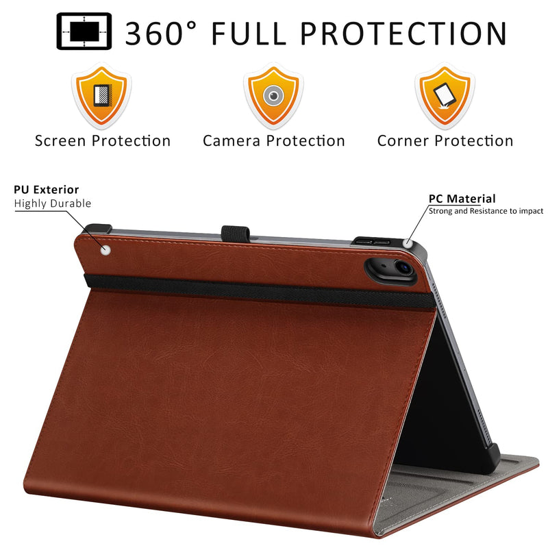  [AUSTRALIA] - ZtotopCases for New iPad 10th Generation Case 10.9 Inch 2022, Premium PU Leather Business Folio Stand Cover with Slot, Auto Wake/Sleep, Multi-Angles for iPad 10th Gen 10.9" Case, Brown