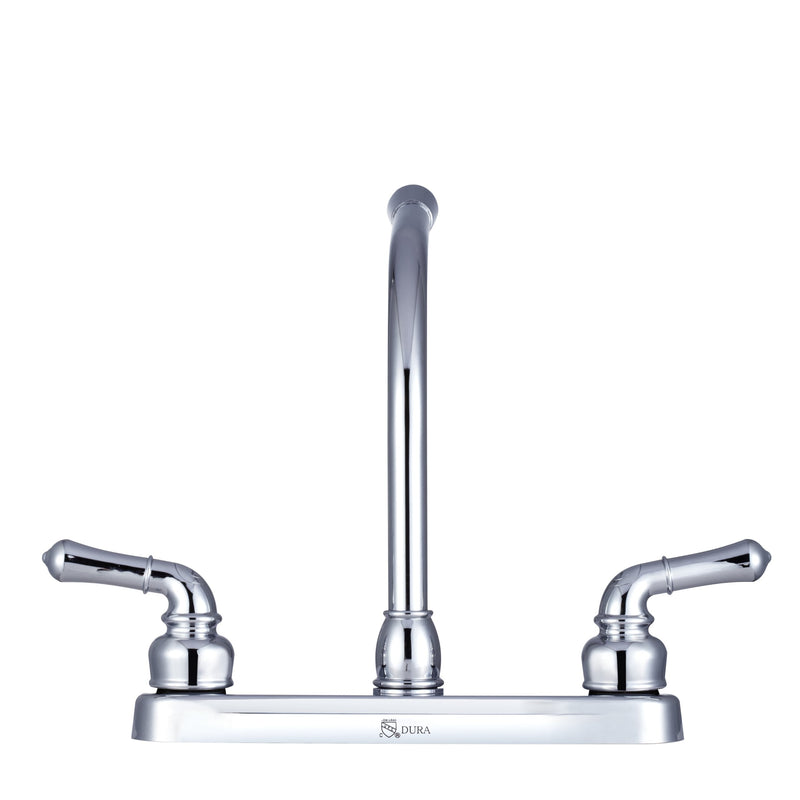  [AUSTRALIA] - Dura Faucet DF-PK210C-CP Hi-Rise RV Kitchen Faucet with Classical Levers (Chrome) Chrome Polished