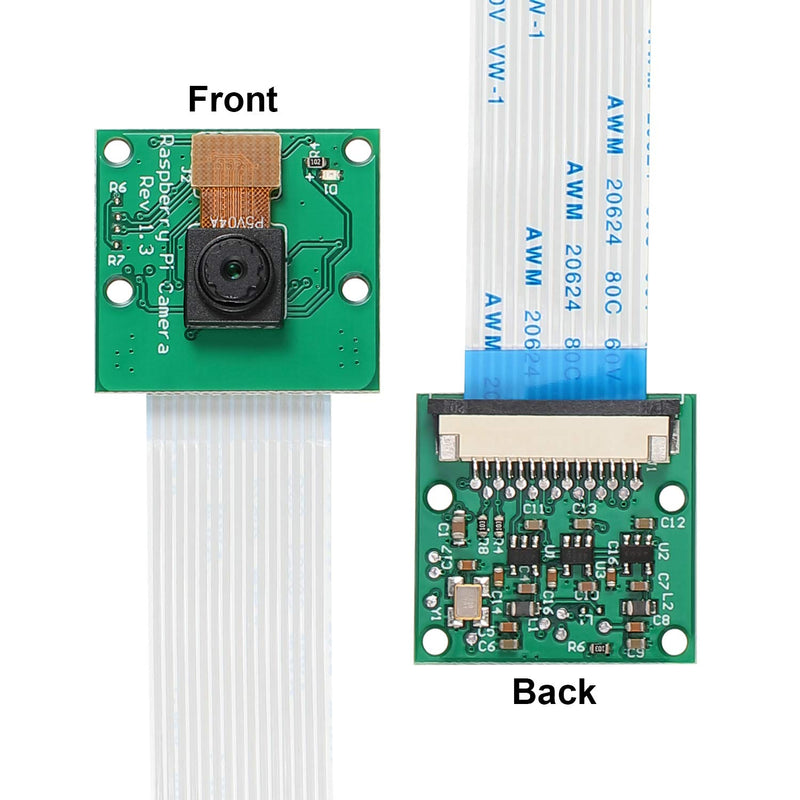  [AUSTRALIA] - 2 Pieces 5 Megapixels 1080p Sensor OV5647 Mini Camera Module with 6 Inch 15 Pin Ribbon Cable Compatible with Raspberry Pi Model A B B+, Pi 2 and Raspberry Pi 3, 3 B+, Pi 4