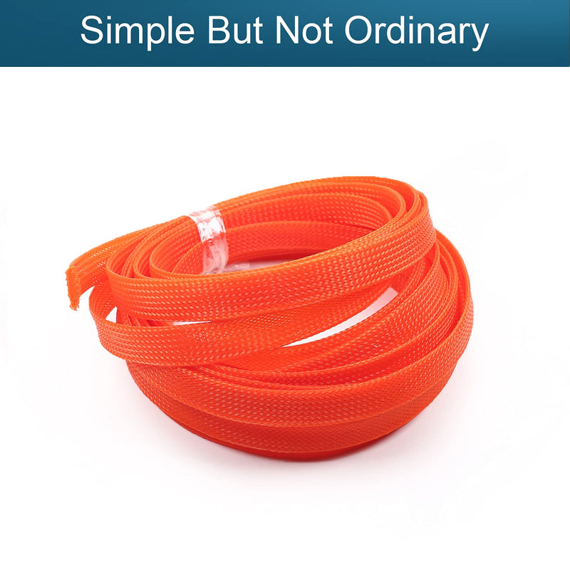  [AUSTRALIA] - Othmro 5m/16.4ft PET Expandable Braid Cable Sleeving Flexible Wire Mesh Sleeve Orange