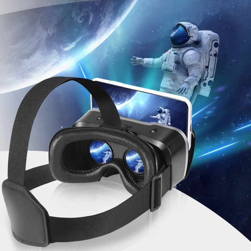  [AUSTRALIA] - VR Headset, Virtual Reality Headset Compatible with iPhone and Android Phones Within 5.5-7.2”, Comfortable VR Set Incl. Remote Control, Anti-Blue Light Eye Protected 3D VR Glasses Gift for Kids Adult VR Headsets for Phones 5.5-7.2