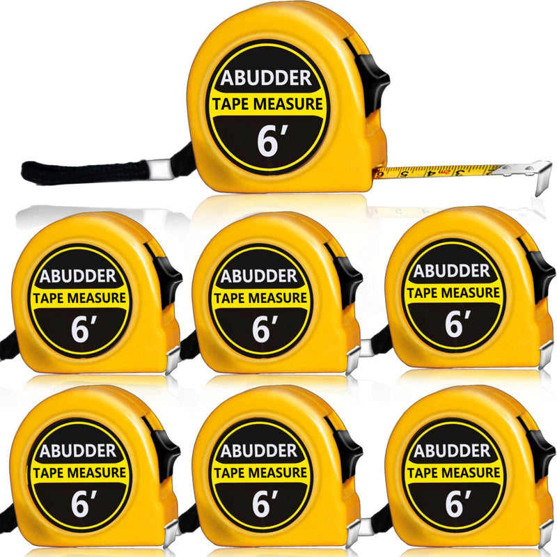  [AUSTRALIA] - 6 Pack Small Metric Tape Measures ,Tape Measures Bulk Retractable with Inches and Centimeters ,Measurement Tape 6 feet (6)