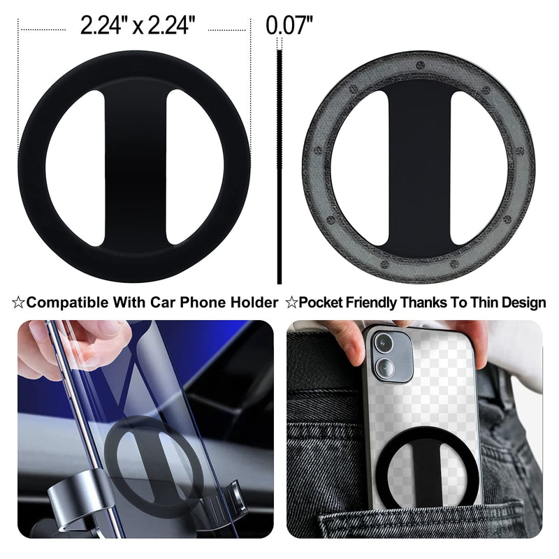  [AUSTRALIA] - AZALEE Soft Anti-Fall Phone Grip Compatible with Wireless Charger 4pcs, Elastic Phone Holder for One Hand Operation, Extendable Phone Loop Compatible with Smart Phone Tablet