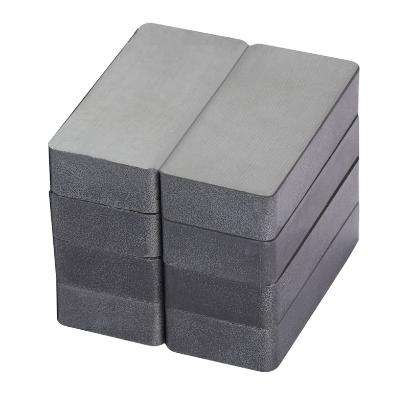  [AUSTRALIA] - BY JMY Ferrite Blocks Ceramic Magnets 1 7/8" x 7/8" x 3/8" Rectangular Magnets, Grade 8 - for Crafts, Science and Hobbies - Ferrite Magnets 8 Pieces