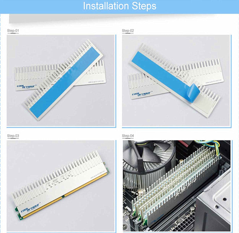 LM YN Memory RAM Cooler Heat Sink Radiation Dissipate For DIY PC Game Over Clocking MOD DDR DDR2 DDR3 DDR4 - LeoForward Australia