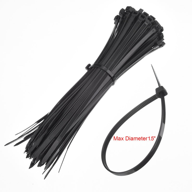  [AUSTRALIA] - 100 Pack Adhesive Clips for Wire Zip Tie Mounts Self Adhesive Cable Tie Base Holders with Black Multi-Purpose Cords Cable Tie Desk Wall Organize (Length 150 mm, Width 2 cm)