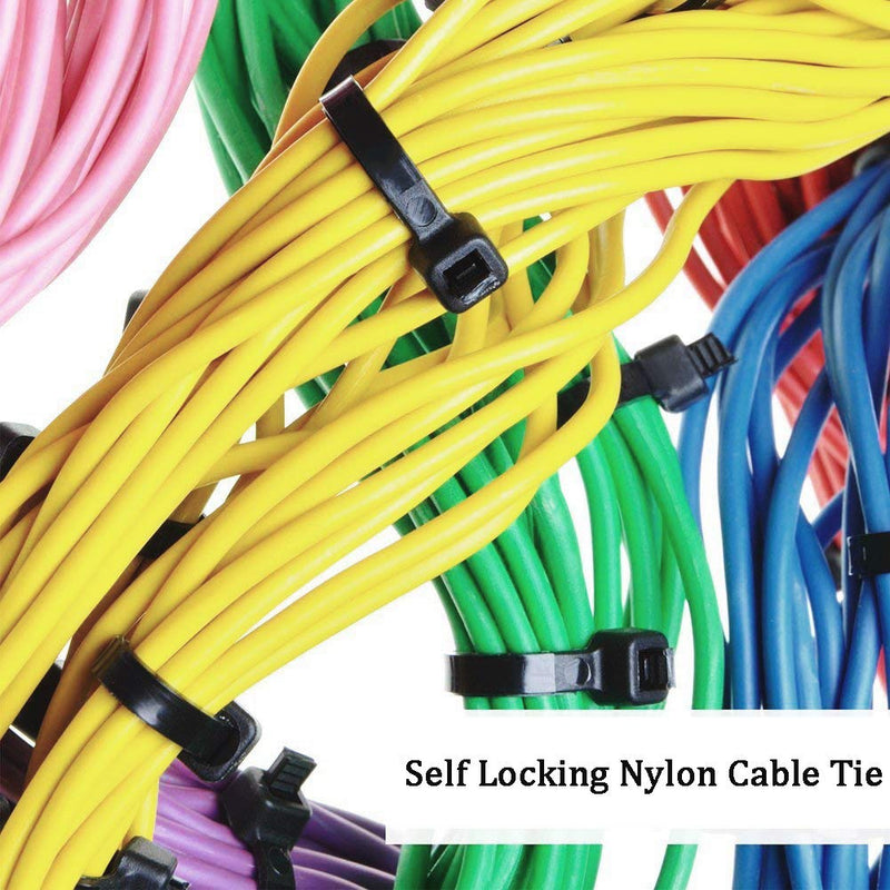  [AUSTRALIA] - 4x150MM Self Locking Nylon Cable Ties, 6” Standard Zip Tie Wire Strap Fastener, 500Pcs